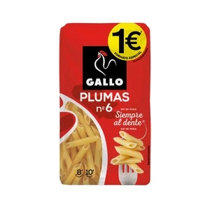 GALLO Pasta plumas 6 400 g.