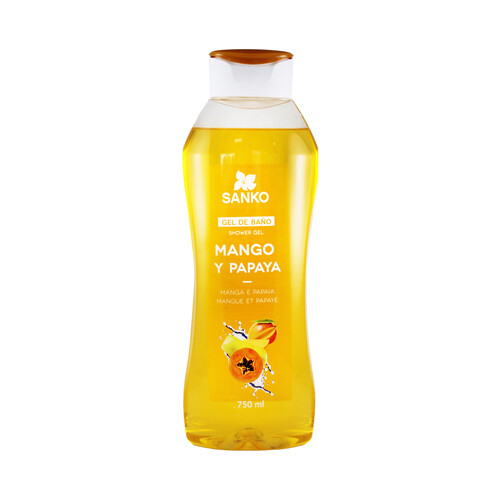 SANKO Gel de baño o ducha con extracto de mango y papaya SANKO 750 ml.