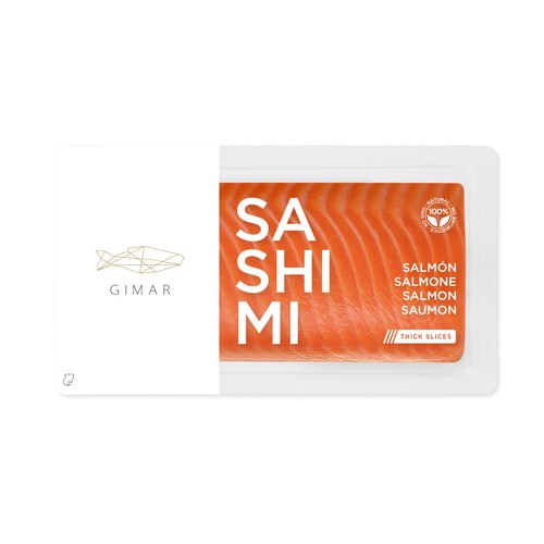 GIMAR Salmón para sushi precortado Sashimi  140g