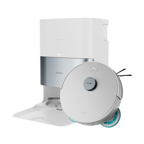 CECOTEC Conga Q200, Map Genesis, Wifi, Navegación Laser, 5 en 1: aspira, friega, barre, mopa y seca