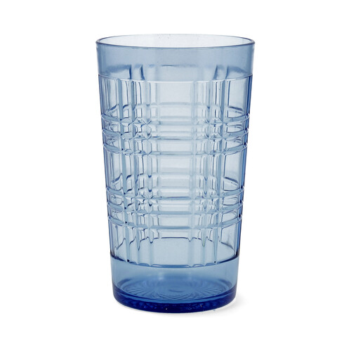 Vaso alto fabricado en acrílico reutilizable color azul, 0,65 litros Viba QUID.