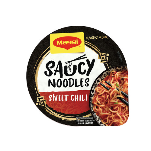 MAGGI Saucy Noodle Noodles de trigo con condimento sabor a salsa de chili dulce 75 g.