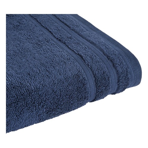 Toalla de lavabo 100% algodón color azul oscuro, densidad de 500g/m², ACTUEL.
