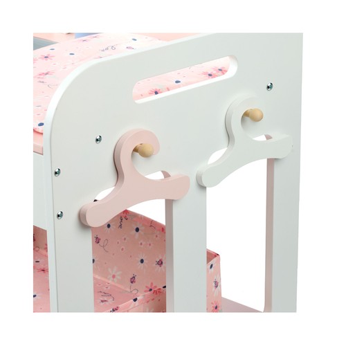 Cambiador de madera con accesorios para muñecos 68.8 X 39.5 X 81.2 cm ONE, TWO FUN
