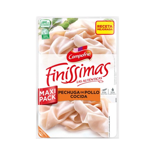 Pechuga de pollo cortada en finas lonchas CAMPOFRÍO Finissimas 170 g.