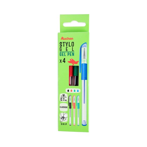 4 Bolígrafos Tinta Gel Colores Clasicos ALCAMPO