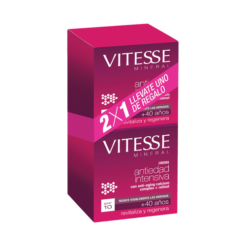 VITESSE Crema antiedad intensiva, para mayores de 40 años VITESSE Mineral 2 x 50 ml.