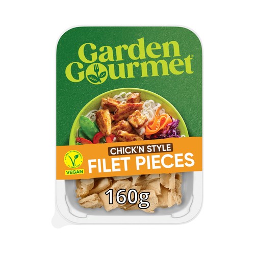 GARDEN GOURMET Sensational pieces Especialidad vegana a base de proteina de soja 160 g.