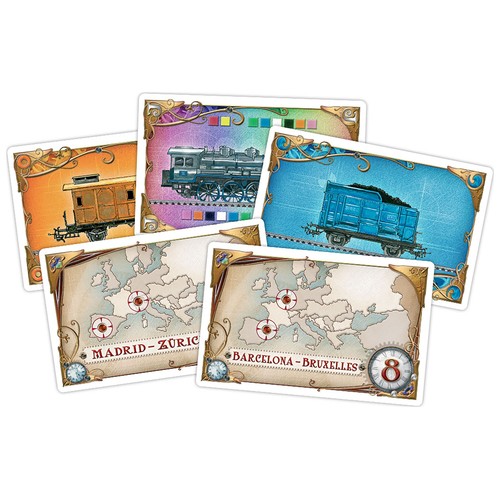 Juego de mesa de estrategia ¡Aventureros al Tren! Europa, de 2 a 5 jugadores, ASMODEE.
