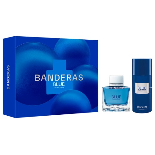 ANTONIO BANDERAS Blue Seduction Estuche de colonia y desodorante en spray para hombre.