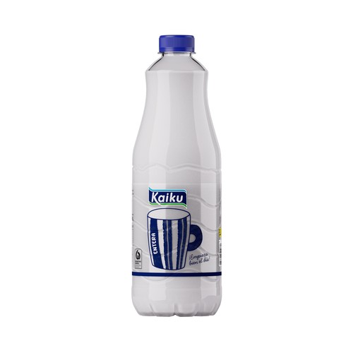KAIKU Leche entera de vaca botella 1,5 l.
