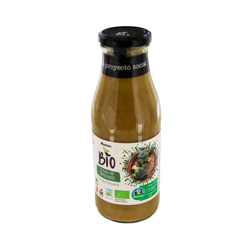 Crema de brócoli y garbanzos ecológica ALCAMPO PRODUCCIÓN CONTROLADA ECOLÓGICO 500 ml.