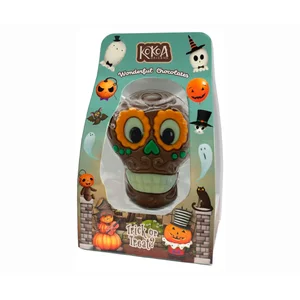 LUXOCOLAT Figura de chocolate con leche con forma de catrina (calabera) 75 g.