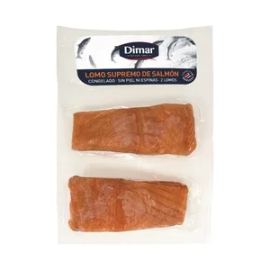 DIMAR Lomo supremo de salmón congelado, sin piel ni espinas 2 uds.