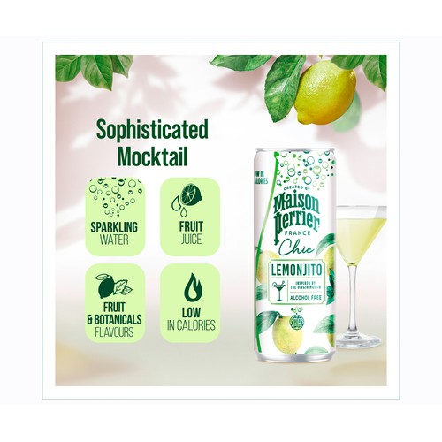 MAISON PERRIER Chic Lemonjito lata 25 cl.