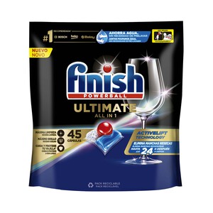 Detergente lavavajillas máquinar FINISH QUANTUM ULTIMATE 45 uds 580,5 g.