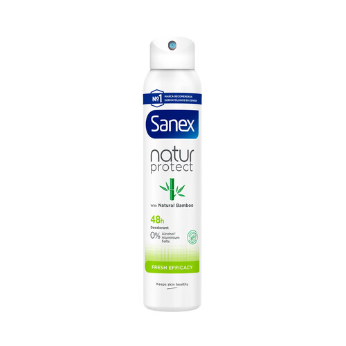 SANEX Desodorante en spray para mujer con polvo natural de bambú SANEX Natur protect 200 ml.