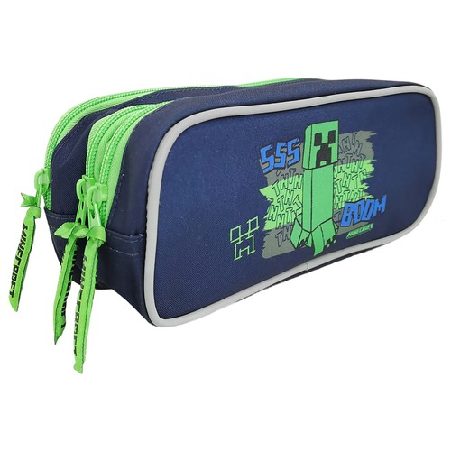 Estuche portatodo 3 compartimentos. MINECRAFT