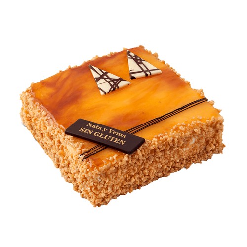 Tarta de nata y yema sin gluten, 325g.