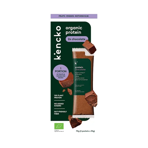 Mix de proteinas vegetales con frutas deshidratadas y sabor a matcha 2 x 35 g.