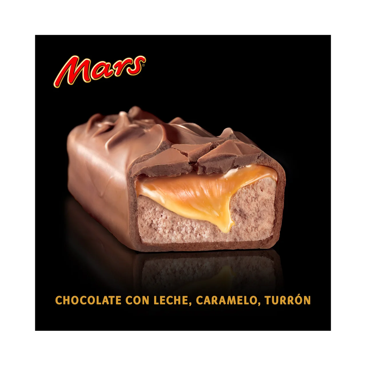 Barritas de chocolate rellenas de caramelo 5 uds. 45 g.