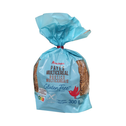 Pan de payés multicereales sin gluten PRODUCTO ALCAMPO 300 g.