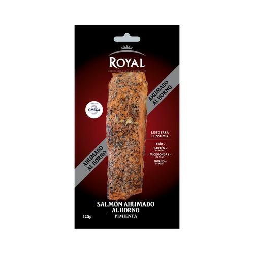 ROYAL Salmon ahumado al horno a la pimienta 125 g.