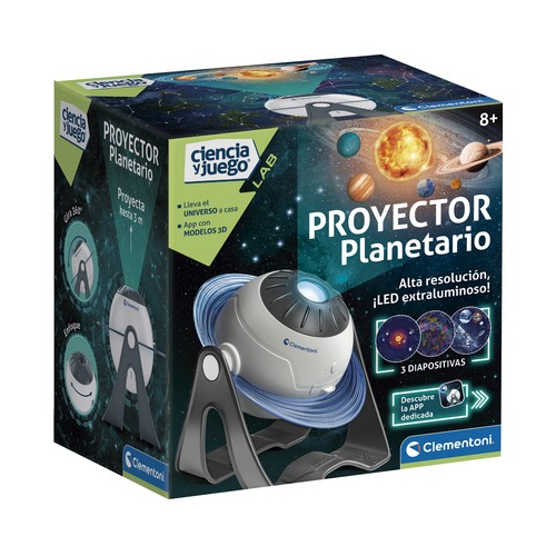 Proyector Planetario Espacial +8 Años, Ciencia y Juego CLEMENTONI