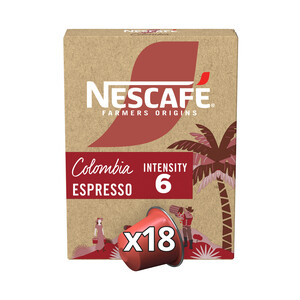 Imagen de NESCAFÉ Café en cápsulas espresso Colombia Farmers Origins 18 uds, 
