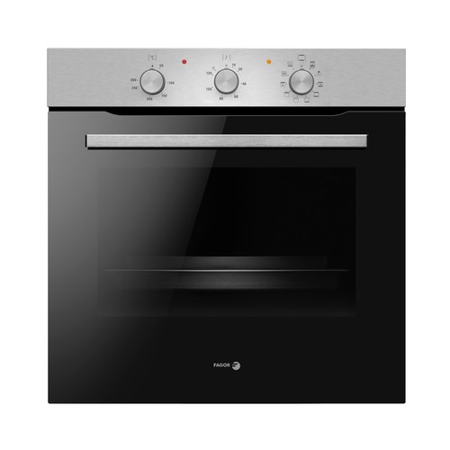 Horno multifunción hidrolítico FAGOR 9H-115BX inox, capacidad: 77L, A, A: 59,5cm, H: 59,5cm, F: 57cm.