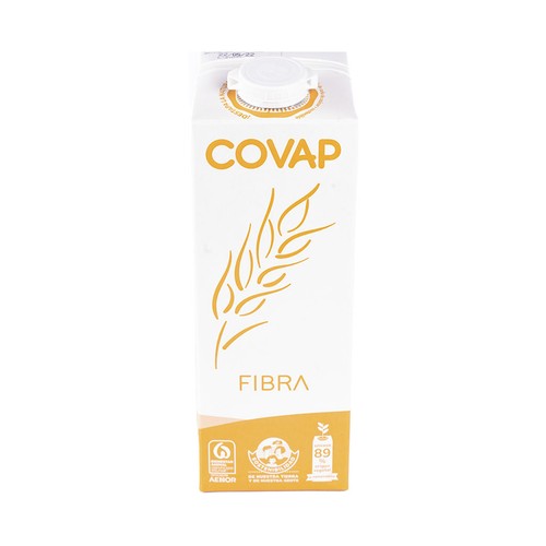 COVAP Leche semidesnatada de origen español, enriquecida con fibra  1l.