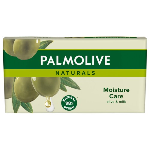 PALMOLIVE  Naturals moisture care Jabón hidratante en pastilla, enriquecido con extracto de oliva 3 x 90 g.