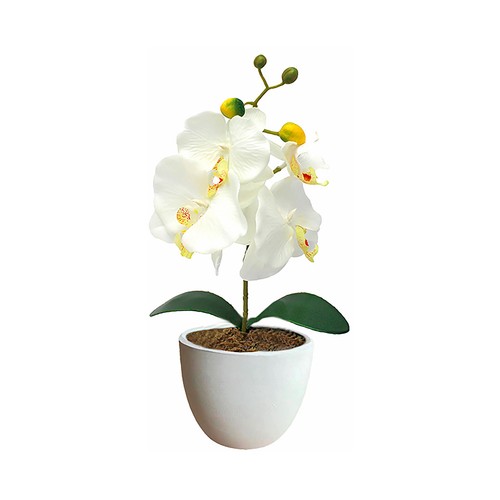 Orquídea blanca artificial 34cm. SINDER
