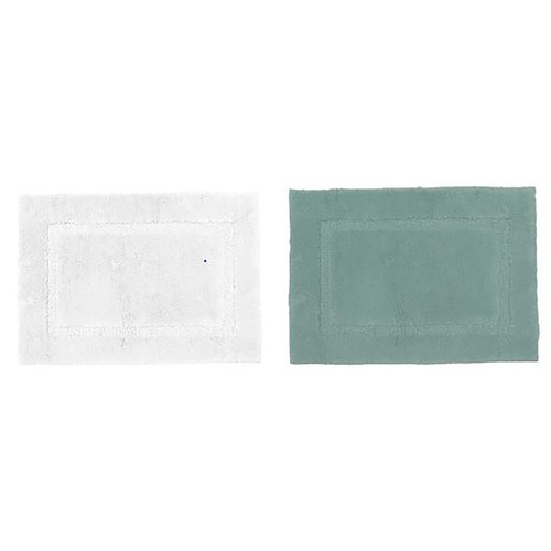 Alfombra de baño con reverso látex, 60 x 90cm, densidad de 1600g/m², color blanco, ACTUEL.