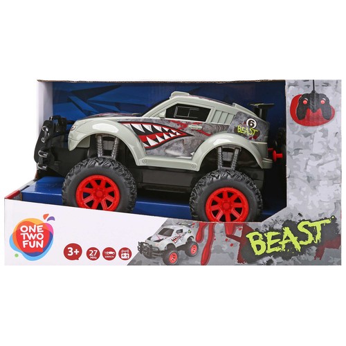 Coche R/C La Bestia 1:18. +3 años.  ONE TWO FUN ALCAMPO