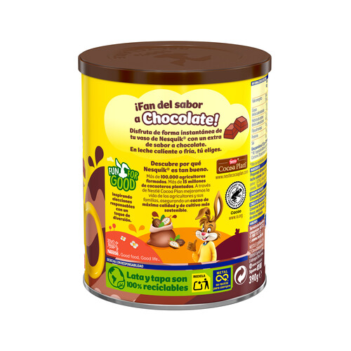 NESQUIK Cacao en polvo extra chocolate NESQUIK 390 g.
