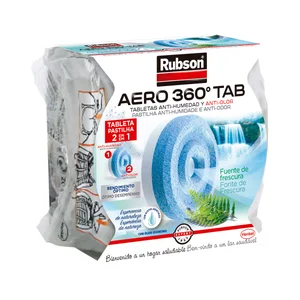 Recambio universal en tableta para deshumidificador, aroma frutal, RUBSON Aero 360°, 450grs.