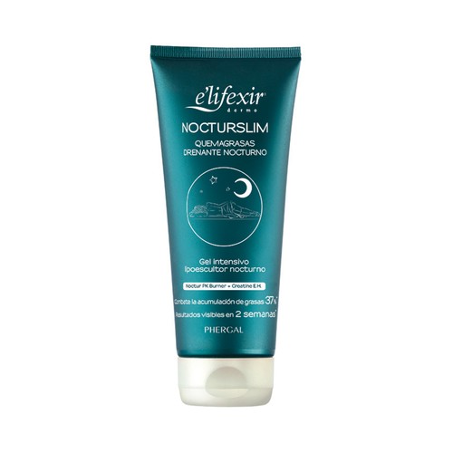 Crema de noche drenante y quemagrasas con textura gel y acción intensiva E'LIFEXIR Nocturslim 200 ml.