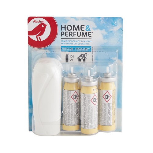 PRODUCTO ALCAMPO Ambientador mini spray + 3 recambios. fragancia frescor PRODUCTO ALCAMPO 3uds. x 15 ml.