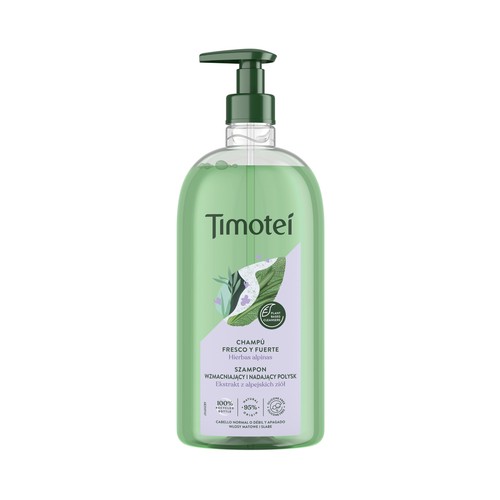 TIMOTEI Champú con extracto de hierbas alpinas, para todo tipo de cabellos TIMOTEI Fresco y fuerte 750 ml.