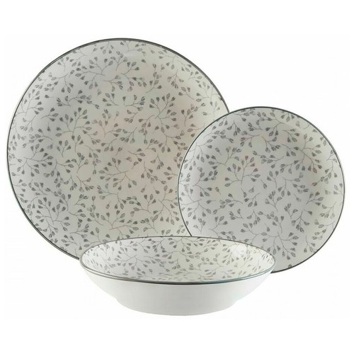 Vajilla OXFORD de 18 piezas, porcelana, 