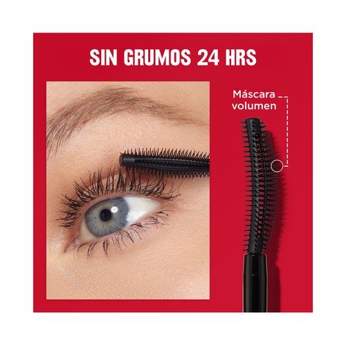 REVLON Colorstay full time tono negro Máscara de pestañas waterproof volumen natural.