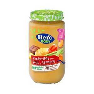 Imagen de HERO Solo Tarrito de verduras con pollo y ternera (textura suave), a partir de 6 meses 235 g.