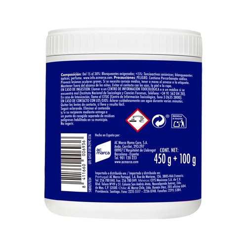 BLANCO NUCLEAR Activado de lavado BLANCO NUCLEAR IBERIA 450 g.