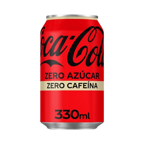 COCA COLA Zero azúcar zero cafeína Refresco de cola lata 33 cl.
