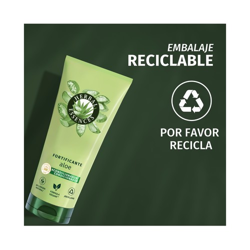 HERBAL ESSENCES Acondicionador fortificante con aloe vera, para cabellos muy secos 250 ml.
