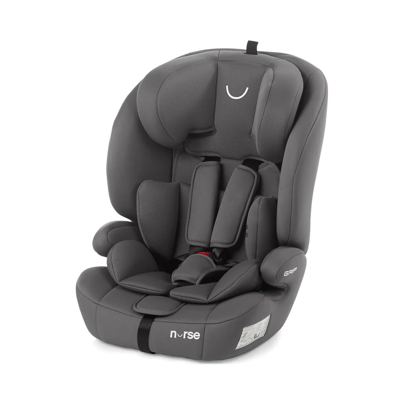 Silla de auto Grip, i-Size (76-150cm), color gris.