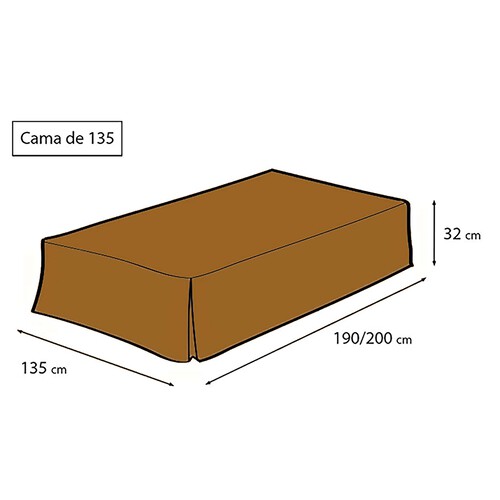 Cubre canapé de loneta color crudo, 135x200 centímetros PRODUCTO ALCAMPO.