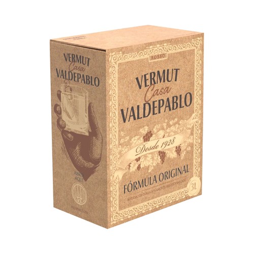 CASA VALDEPABLO Vermut rojo fórmula original Bag in box 3 l.