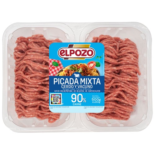 EL POZO Preparado de carne picada mixta (cerdo y vacuno) 2 x 250 g.